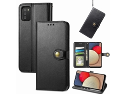 Capa De Couro Maciça Para Samsung Galaxy A03s 166mm Com Fivela, Cordão, Porta-retratos, Compartimento Para Cartões, Carteira E Função De Suporte.
