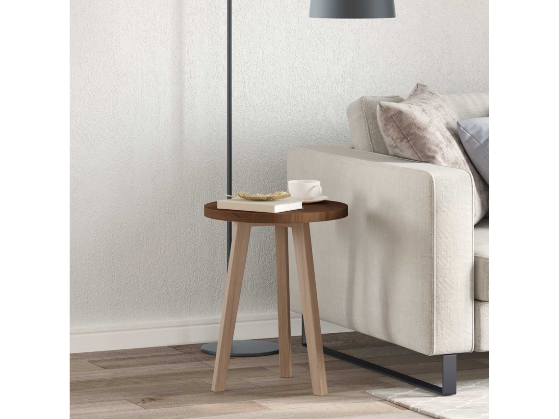 Vidaxl Tampo De Mesa Ø 40 X 2,5 Cm Redondo Madeira De Carvalho Sólido