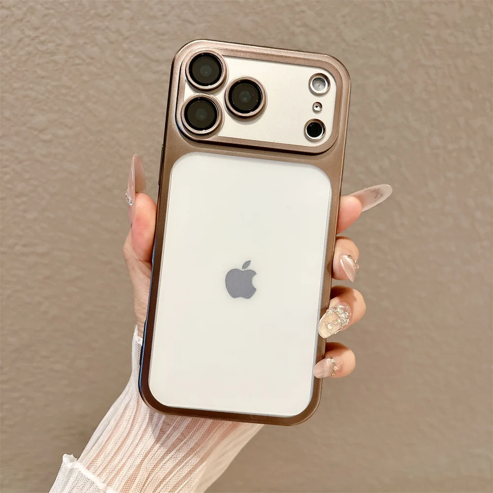 (iphone 12 Pro, Dourado) Capa Fosca Eletroplateada Para Iphone, Feita De Material Tpu Macio E Semitransparente.