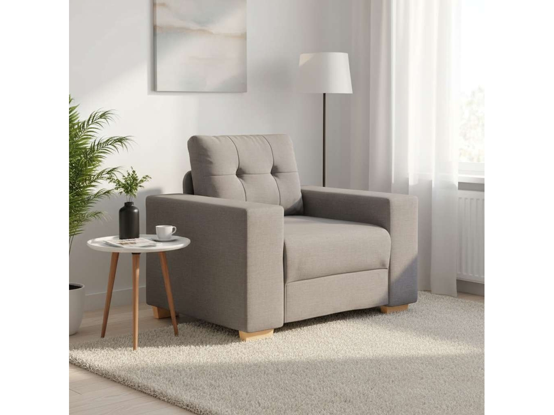 Vidaxl Sofá-cadeira Taupe 100x78x80 Cm Tecido
