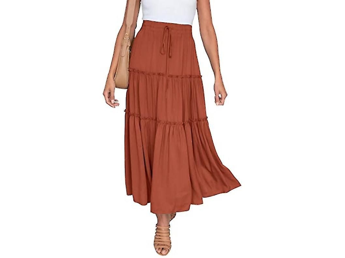 Falda Plisada Fasst para Mulher com Estilo Boho e Tamanhos S XL | S/MARCA
