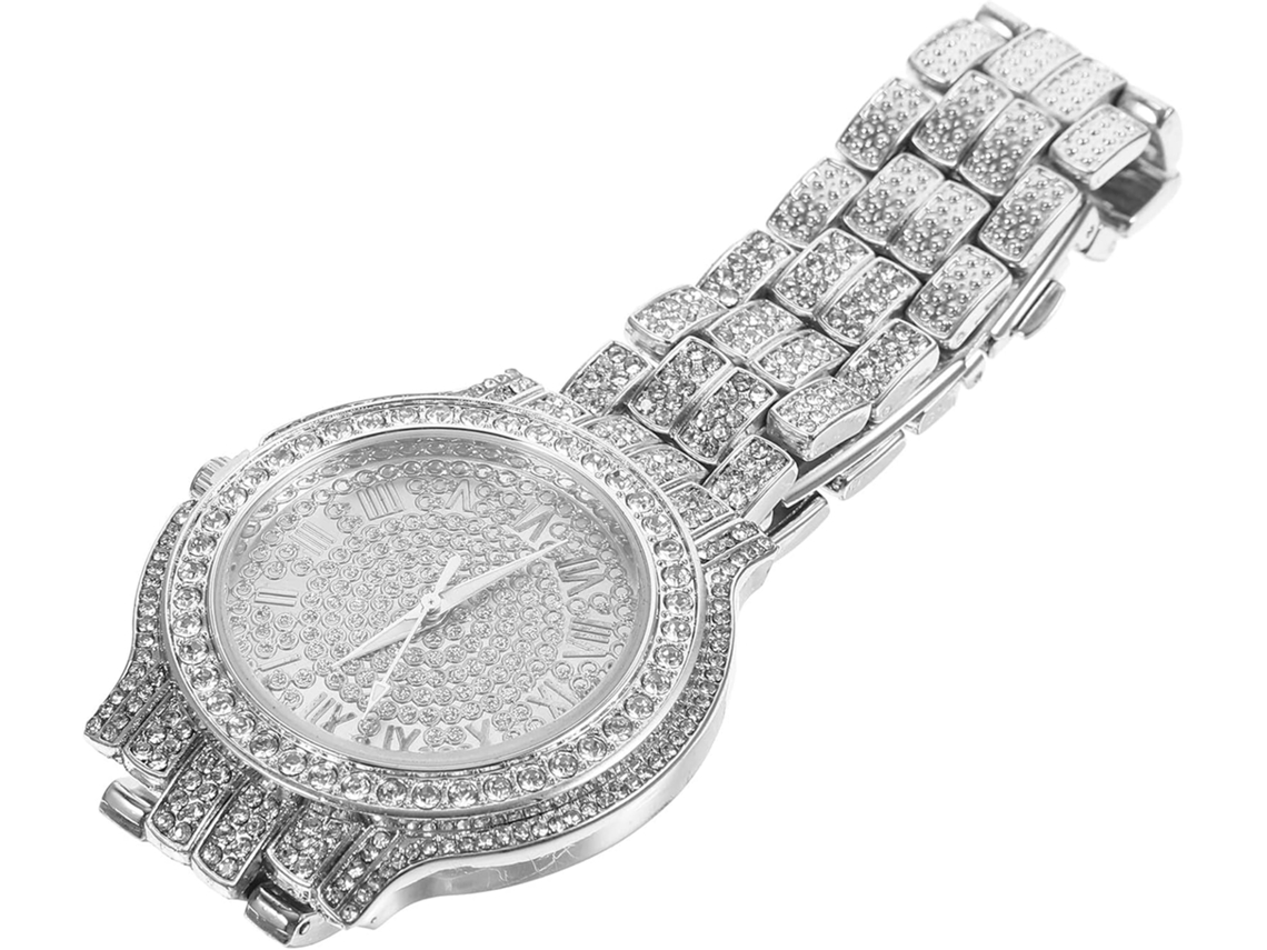 Relógio De Pulso Feminino De Quartzo Com Numerais Romanos E Cristal Brilhante, Relógio Casual.