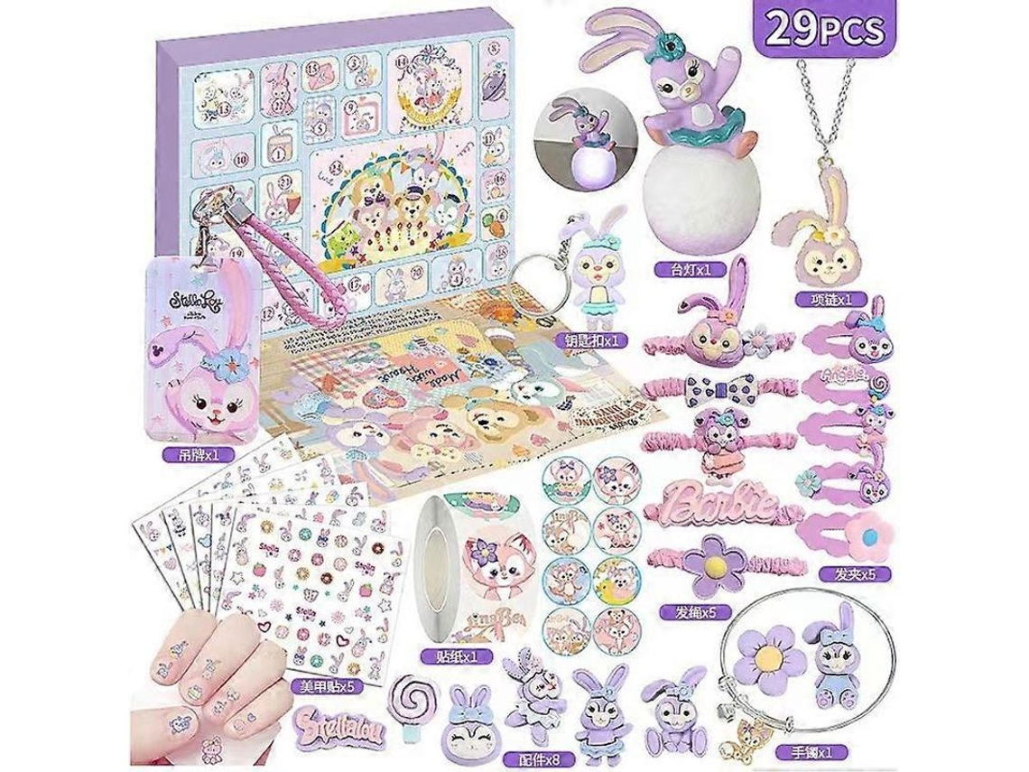 calendário de advento de natal sanrio kuromi my melody labubu caixa cega música buraco st 43 star delu