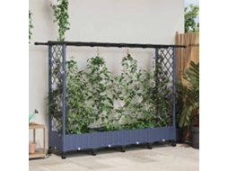 Vidaxl Cama Elevada Com Treliça E Telhado Cinzento 203 X 40 X 127 Cm