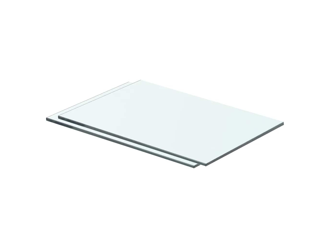 Prateleiras 2 Pcs 40x20 Cm Vidro Transparente