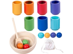 Brinquedo Educativo Para Crianças Pequenas: Bolas Do Arco-íris Em