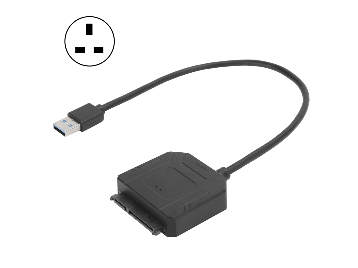 Adaptador De Cabo E-drive (conecta Disco Rígido Sata, Compatível Com Ssd/hdd De 2,5/3,5 Polegadas)
