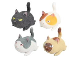 Omni-4 Peças Brinquedo Gato Bravo Bola De Esquichar Anti-estrés Para Crianças Presente Artefato De Descompressão 1+ Anos