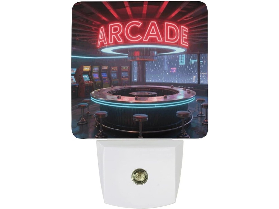 Luminária Noturna De Parede Com Sensor Crepuscular, Led 0,5w, Estilo