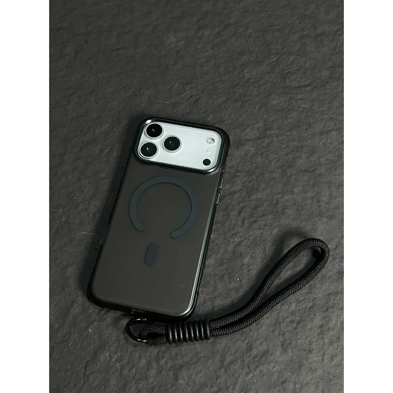 (preto, Iphone 14 Pro Max) Capa De Celular Fosca Semitransparente Com Pulseira Magnética E Proteção Contra Quedas E Impactos Com Airbag.