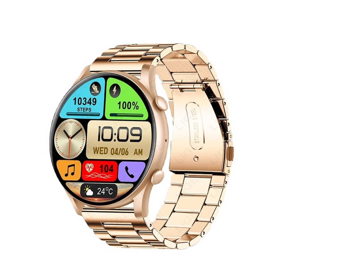 1.43 Polegada Tela Relógio Inteligente Mulher À Prova Dwaterproof Água Resposta Chamada Smartwatch Esportes Fitness Monitor de Saúde Smartwa