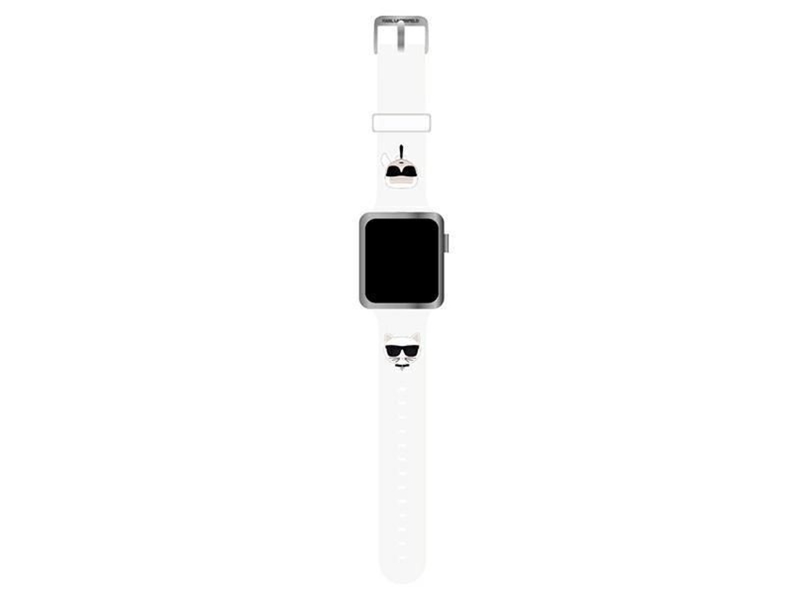 Pulseira de Silicone Karl & Choupette Heads para Apple Watch 42/44/45 Mm Branco KARL LAGERFELD