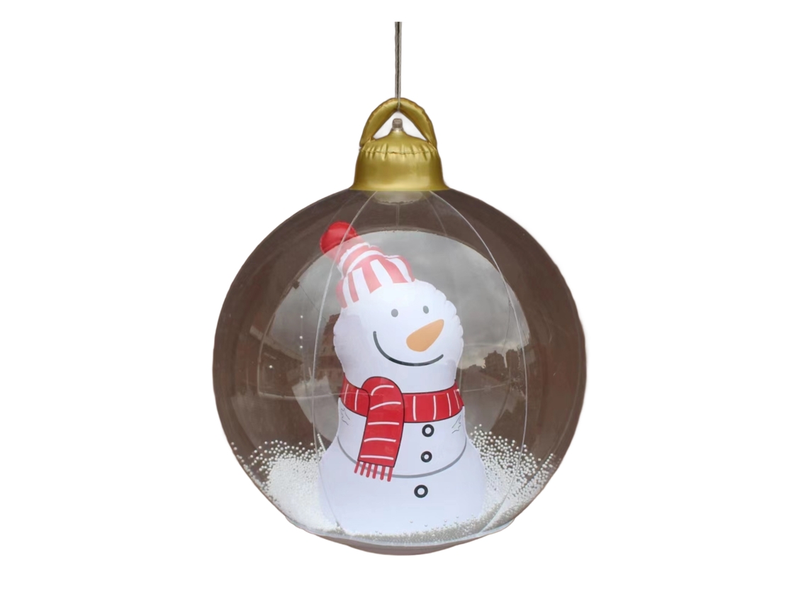 Pelota Navideña Hinchable 23.6in Con Led, Decoración Gigante Iluminada Pvc Plegable Con Control Remoto Para Exterior