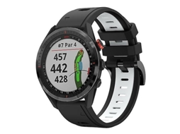 Bracelete de Smartwatch para Garmin Approach S62 22Mm Preto-Branco VENISYMLIS