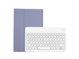 Capa Para Tablet Y0n5 Em Tpu Com Textura De Pele De Cordeiro, Teclado Bluetooth Com Teclas Redondas E Suporte Para Xiaomi Pad 5 / 5 Pro (preta)