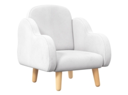Poltrona Infantil Design Nuvem Espuma Macia 46x51x55cm Branca