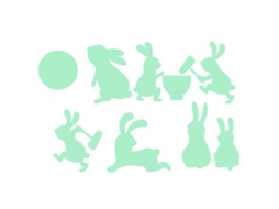 Sticker Luminoso Coelho Da Lua Para Quarto De Menina