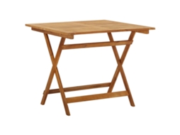 vidaXL Mesa de jardim dobrável 90x90x75 cm madeira de acácia maciça