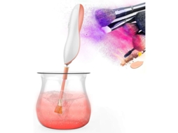 Limpiador E Secador Automático Profesional De Pincéis De Maquiagem Com Rotação E 8 Porta-pincéis De Silicone