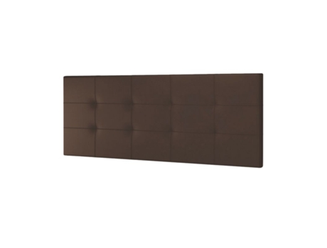 Cabeceira Mikonos JSHOME  (Chocolate - Pele - 140 cm / 160 cm x 60 cm x 8 cm)