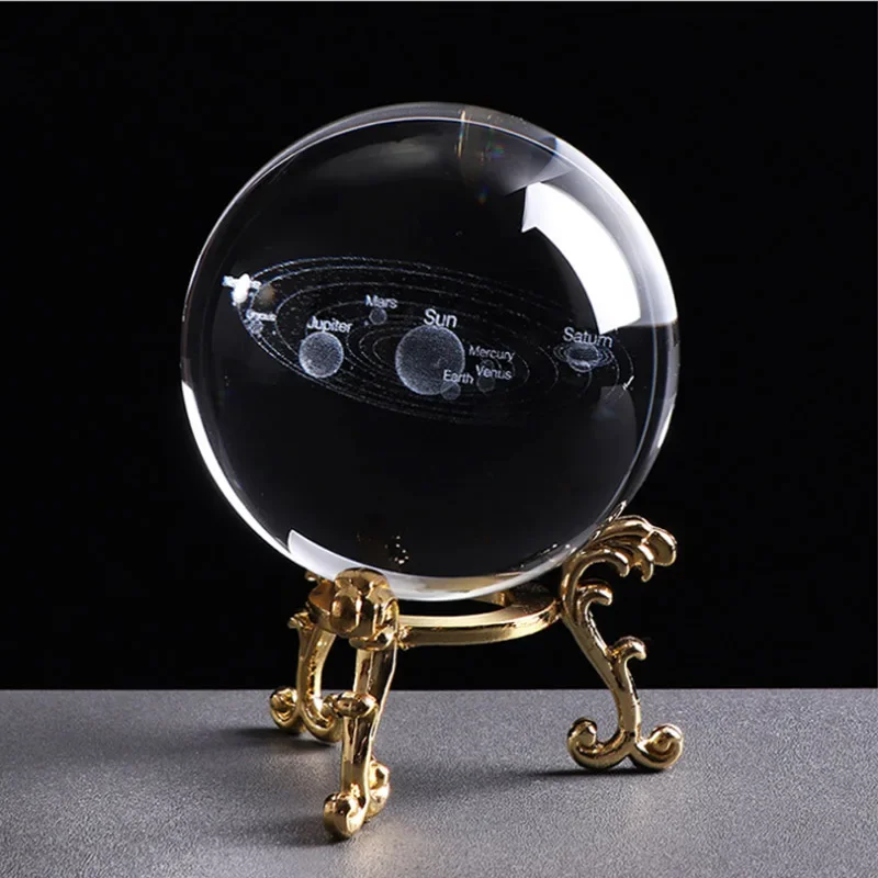 Bola de Cristal, Gravação a Laser, Decoração de Mesa para Casa MDUG
