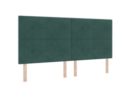 Conjunto 1 Cama Box Vidaxl Verde Veludo (200 X 200 Cm)