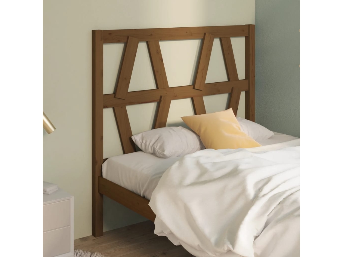 Cabeceira De Cama 81x4x100 Cm Pinho Maciço Castanho Mel Lovely Home