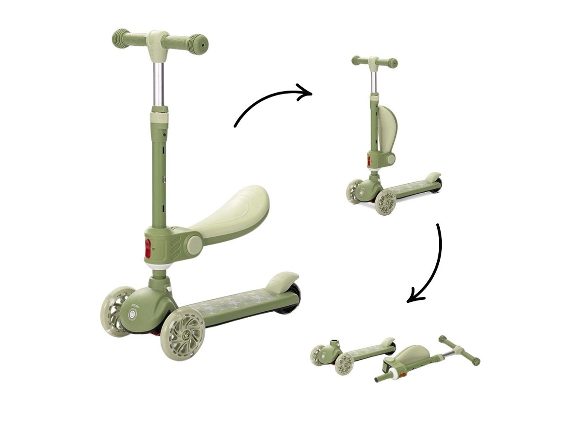 Patinete Infantil Lorelli Speedster Green Com Assento Dobrável