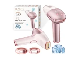 Aparelho De Depilação Ipl Com Resfriamento E Efeito Gelo, 3 Em 1, Indolor, Com Modos Hr/sc/ra, 9 Níveis De Energia, Flash Automático E Manua