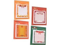 Conjunto de 4 mini blocos de notas adesivos com desenhos inspiradores para meninos e meninas, tamanho: 100 cm, estampas coloridas de animais.