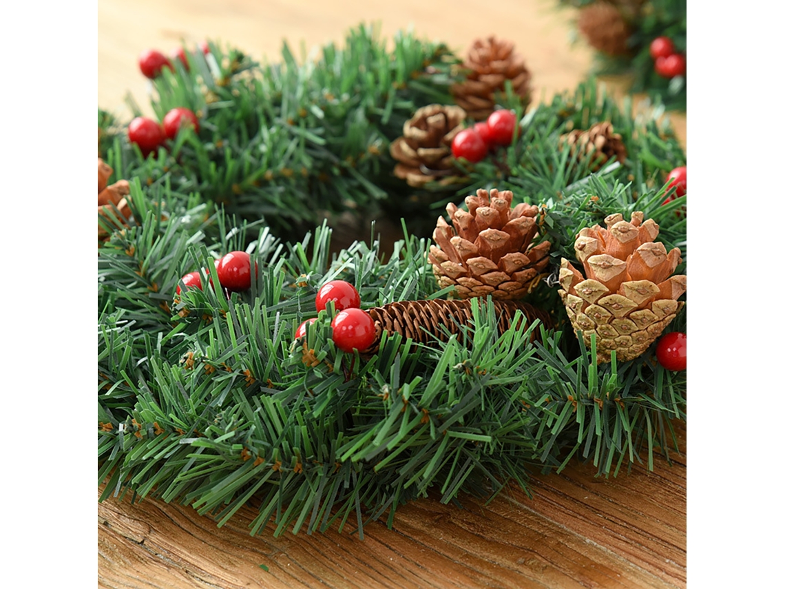 Guirlanda Decorativa Redonda 250mm para Natal Reutilizável S/MARCA