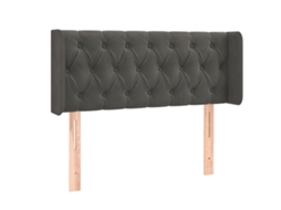 Cabeceira de Cama com Abas Veludo Cinzento Escuro MAISON EXCLUSIVE (93x16x78 cm)