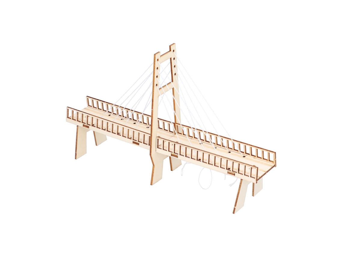 Mali modelo de Ponte Estaiada de Montagem Diy em Madeira Brinquedo Educativo para Crianças Stem