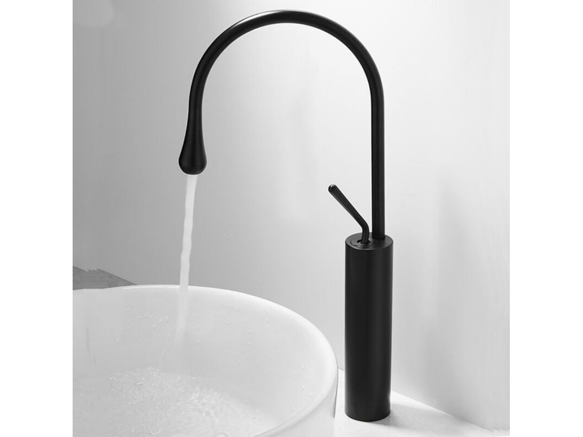Mangueira Para Torneira, Moderna Para Lavatório Alto, Design Criativo Para Banheiro E Cozinha, Com Mangueira G3/8, Preta, Monocomando