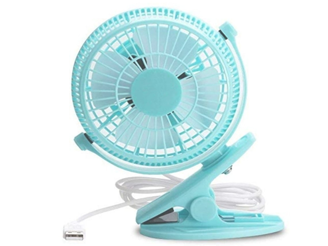 Mini Ventilador Mesa 4 Polegadas 360° Giratório Azul Yizhood