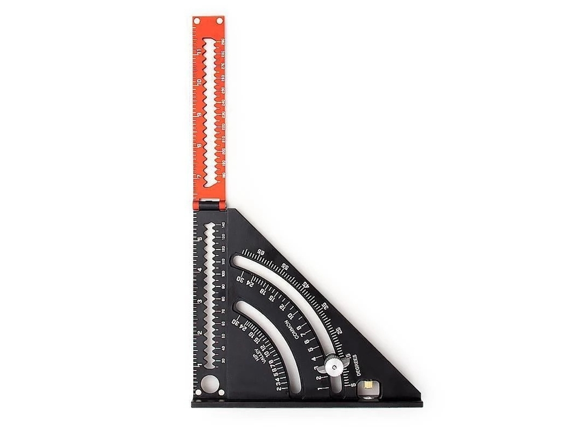 Esquadro De Carpinteiro Em Metal E Alumínio, Régua Triangular Dobrável Com Ângulo Combinado De 317 Mm
