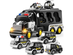 Carrinho De Polícia Brinquedo Para Crianças 3, 4, 5 E 6 Anos - Veículos Emergência Com Fricção, 1 A 3 -aquaforge