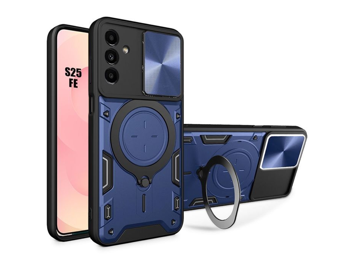 Capa Para Samsung Galaxy S25 Fe, Absorção De Impacto, Proteção Câmera Móvel, Azul Marinho