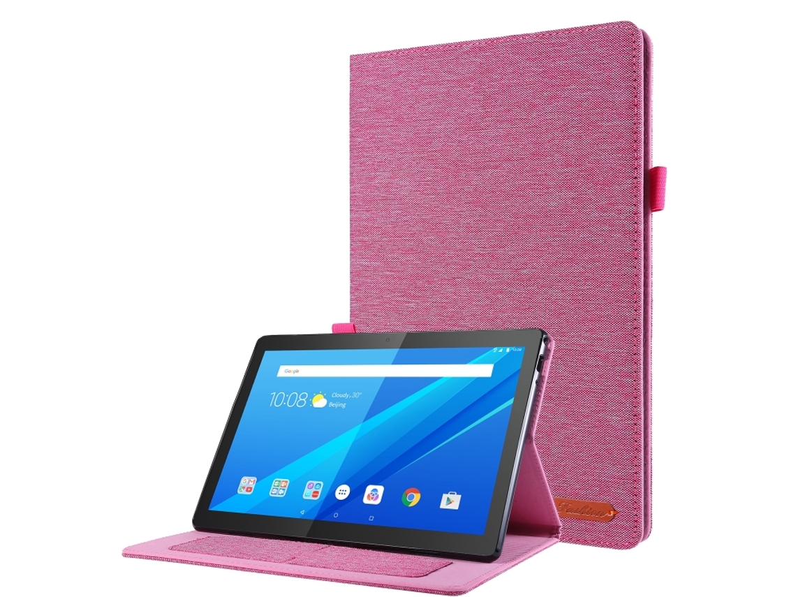 Capa‑flip Horizontal Tpu+tecido Pu Halinuia Com Porta‑cartão Identificador Para Lenovo Tab P10