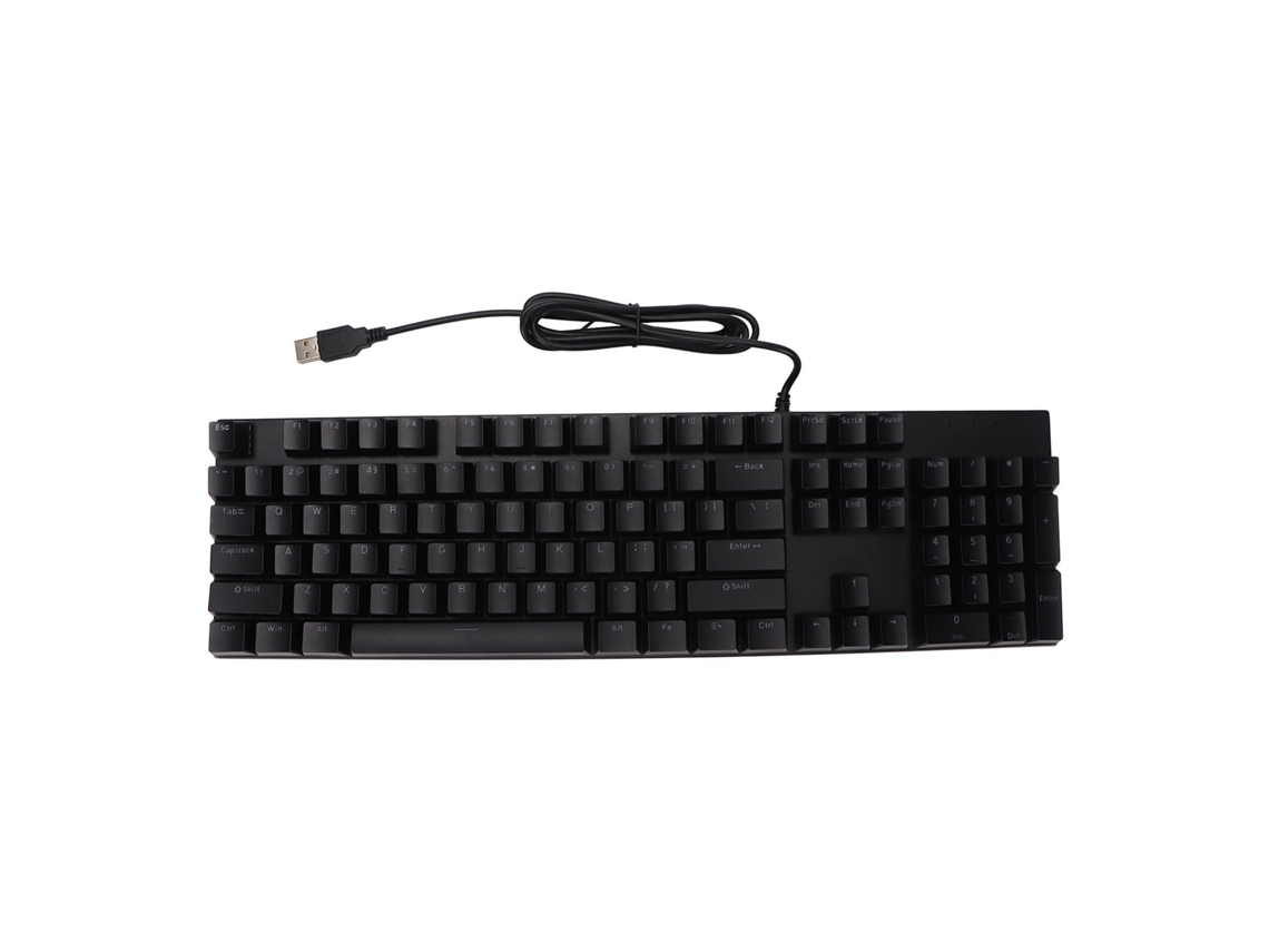Lurelia Teclado Usb, Com Fio, 104 Teclas, Ergonómico, Mecânico, Rgb, Gaming, Antirriscos