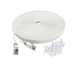 Cabo Ethernet Cat 6 15 M Vit Rede De Internet Plana Lan Slowmoose