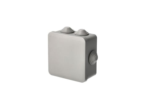 A Caixa De Derivação Impermeável Em Saliência Com Prensa Cabos, Fecho De Camarilha 85×85×45 Mm Ip55, Cinza Edo Técnica Edo Soluções