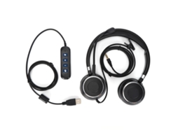 Fone De Ouvido Binaural Com Microfone Anti-ruído Controle De Volume Para Escritório Negócio Chamadas