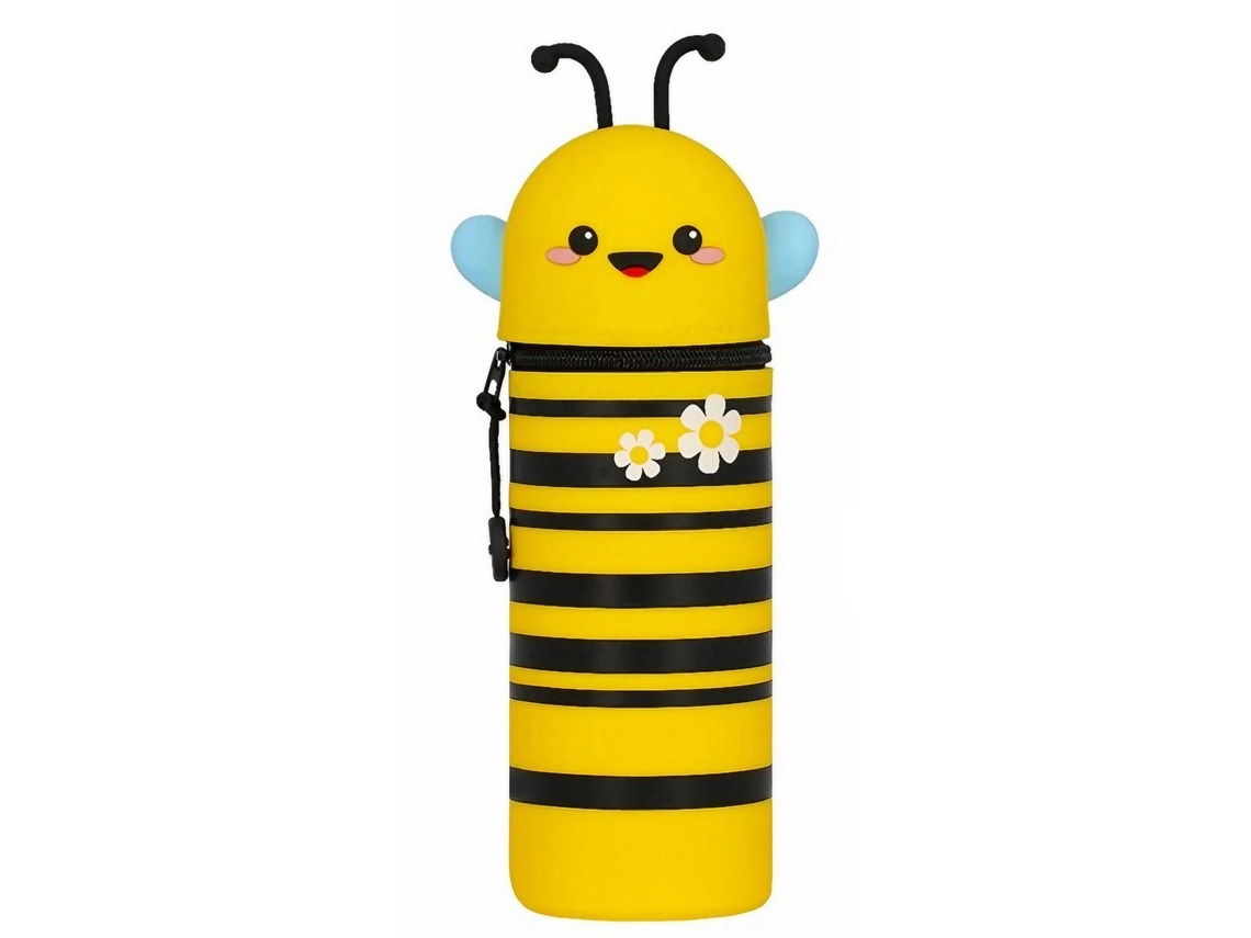 Estojo Escolar 2 Em 1 De Silicone Legami Kawaii Abelha Ka0021
