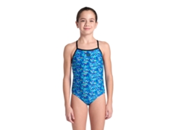 G Pooltiles Swimsuit Lightdrop Back L Black Blue Multi Arena