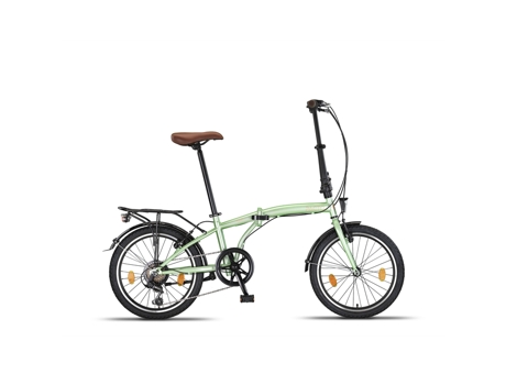 Bicicleta Dobrável PACTO Ten Verde 6 Marchas Shimano Freios de Aro