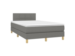 Box Spring Bed, Box Spring Beds Vidaxl Cinzeto Tecido (120 X 190 Cm)