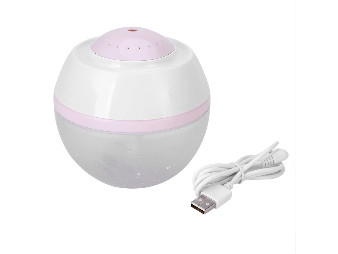 Laxiscreed Umidificador De Névoa Usb Mini Com Luz Ambiente De 7 Cores Em Rosa