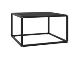 Vidaxl Mesa De Centro 60x60x35 Cm Vidro Preto