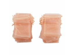 100 Bolsas De Organza 10x15cm Transparentes Com Cordão, Bolsas De Presente Para Joias, Ouro Rosa, Eletrônicos Portáteis E Pequenos Itens